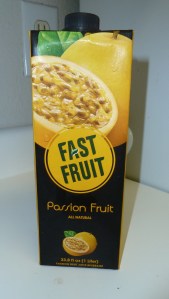 Passion fruit juice by Fast Fruit; it tastes nice!